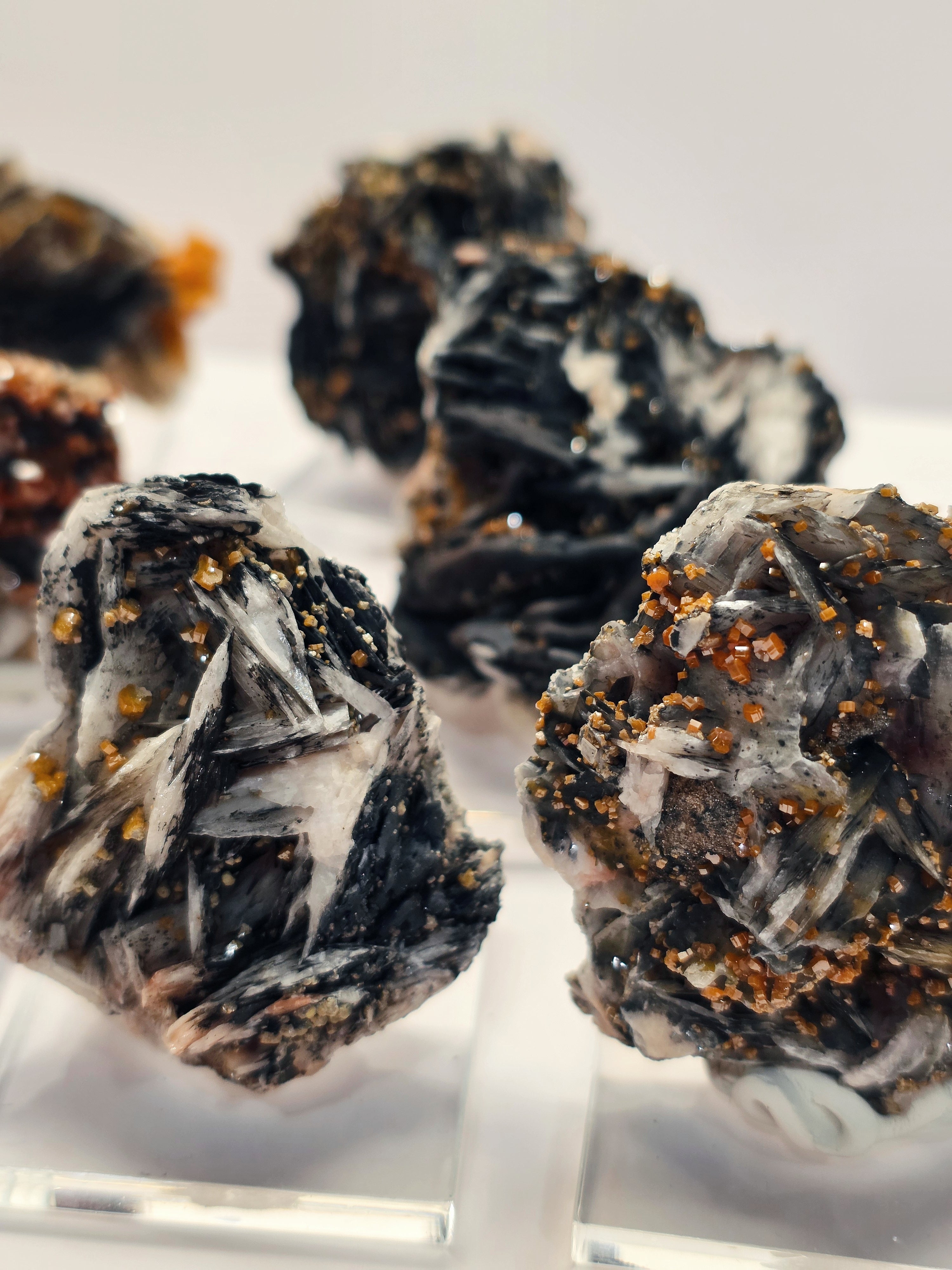 Vanadinite x Barite Goethite • Mibladen, Morocco